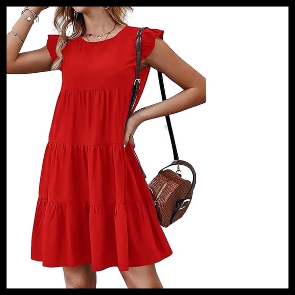 BOUTIQUE Resort Style Ruffle Hem Babydoll Dress - Picture 3 of 9